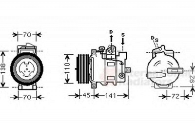 VAN WEZEL 3000k433 -  Компрессор, кондиционер